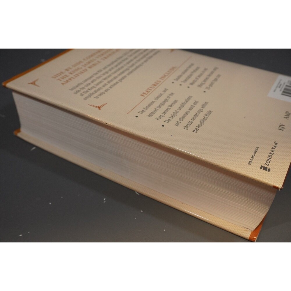 KJV, AMP Amplified, Parallel Bible, Large Print, Hardcover, Red Letter Zondervan - Picture 9 of 9